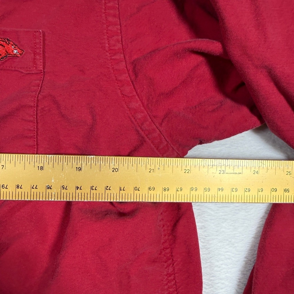 The Razorbacks Collection Mens Red Button Down Shirt Arkansas Razorbacks Large - Picture 6 of 8